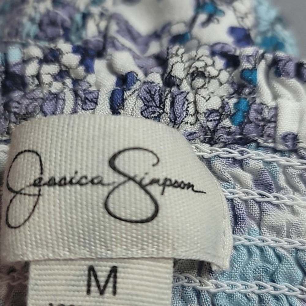 Jessica Simpson Blue Floral Bodycon Dress - Picture 7 of 8